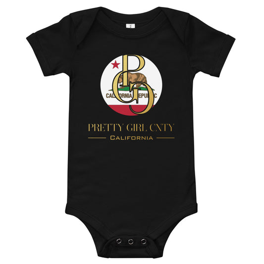 S/C Short sleeve baby bodysuit California Gold