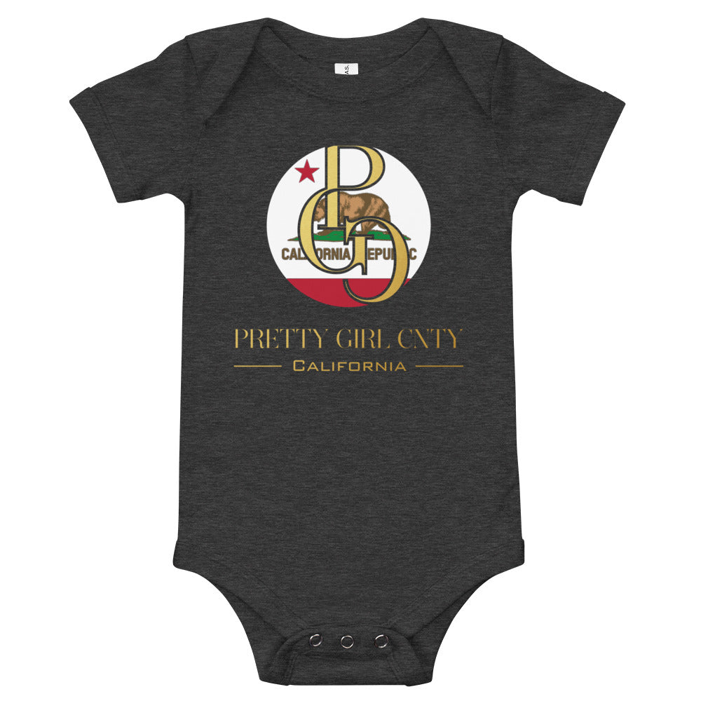 S/C Short sleeve baby bodysuit California Gold