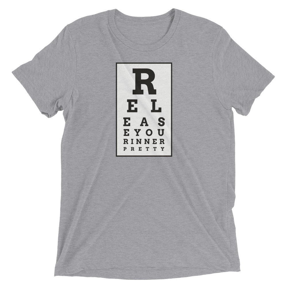S/C Short-Sleeve Unisex Tri-Blend T-shirt Eye Chart Black & White