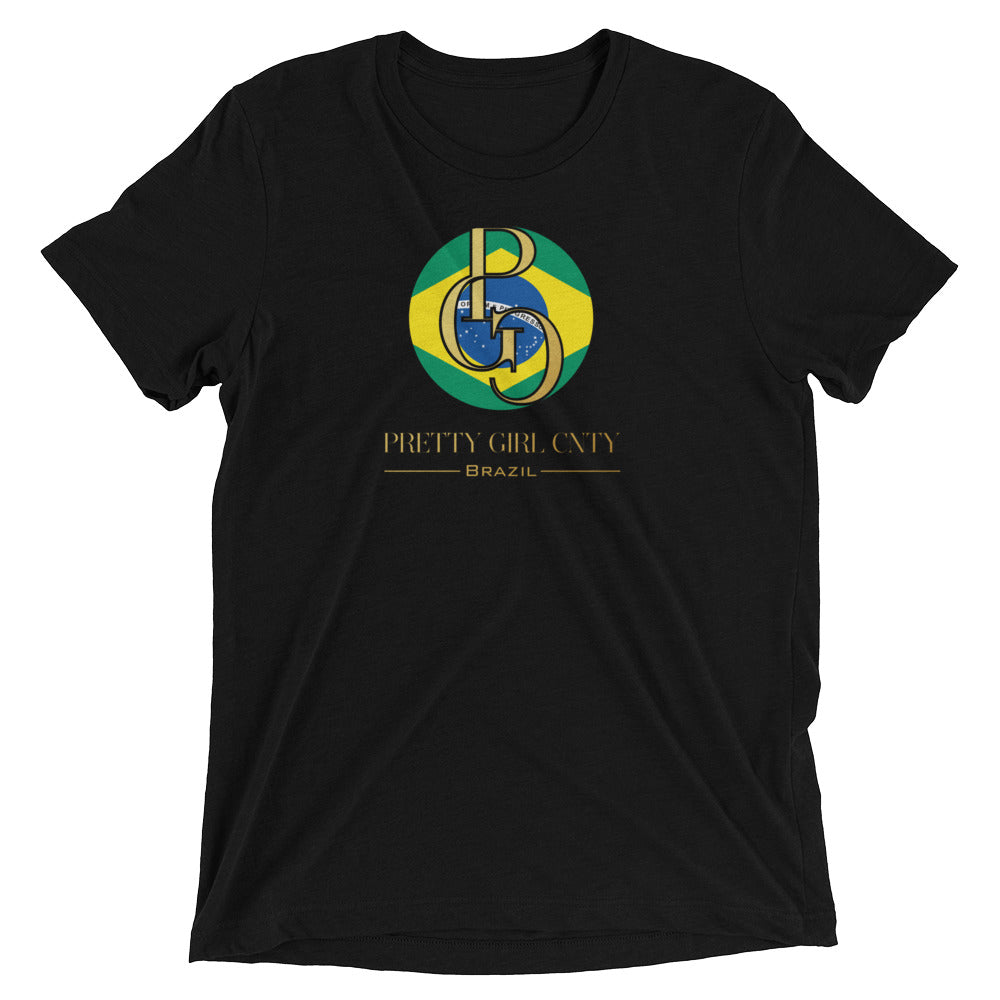 G/C Short-Sleeve Unisex Tri-Blend T-shirt Brazil Gold