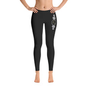 S/C Women's Cut & Sew Leggings Floral Logo Light Grey