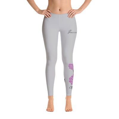 B/C Women's Cut & Sew Leggings Flower Dark Pink