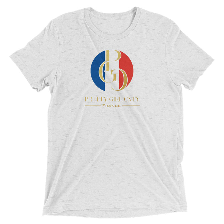 G/C Short-Sleeve Unisex Tri-Blend T-shirt France Gold