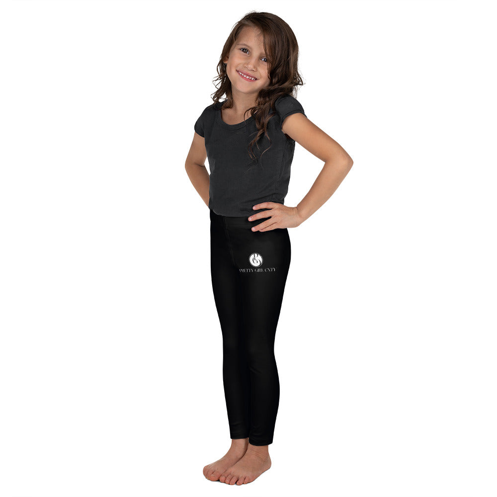 S/C Kid's Black Leggings Signature logo