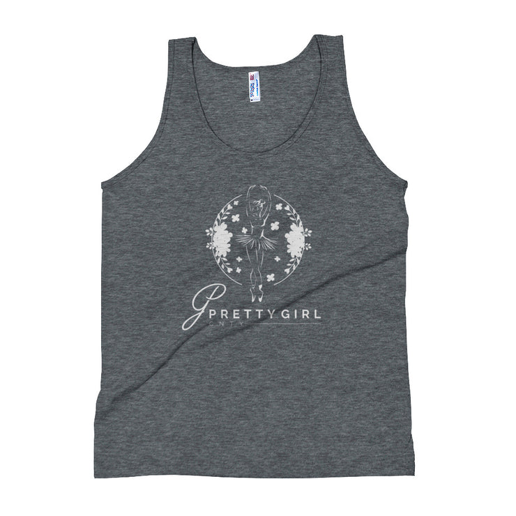 B/C Unisex Tri-Blend Tank Top Classic Ballerina White