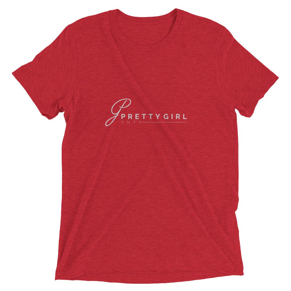 B/C Short-Sleeve Unisex Tri-Blend T-shirt Classic Ballerina Text White