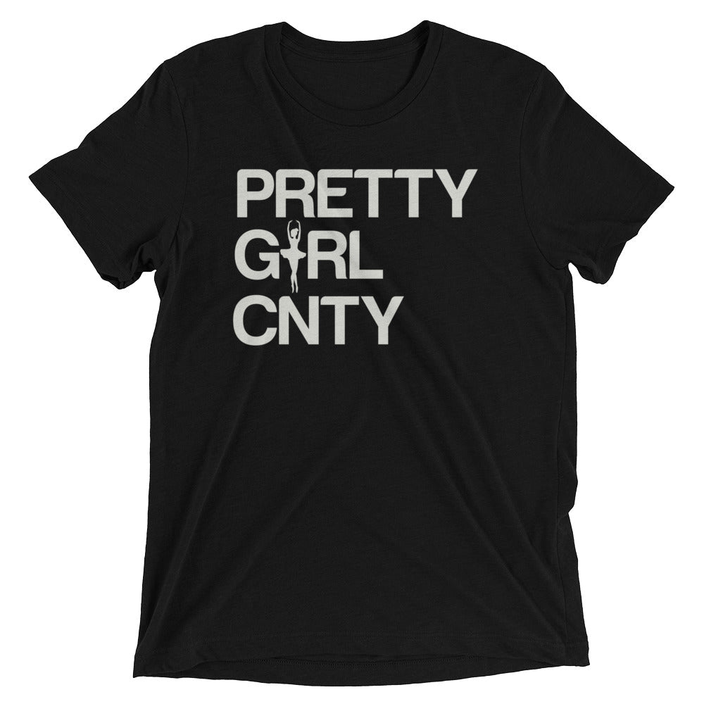 B/C Short-Sleeve Unisex Tri-Blend T-shirt Ballerina Text White