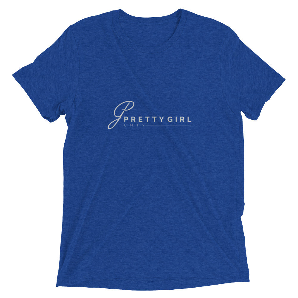 B/C Short-Sleeve Unisex Tri-Blend T-shirt Classic Ballerina Text White