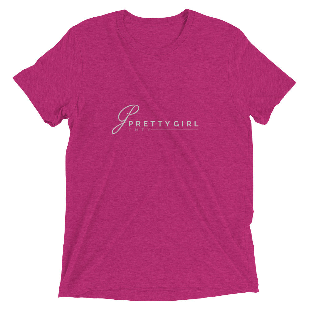 B/C Short-Sleeve Unisex Tri-Blend T-shirt Classic Ballerina Text White