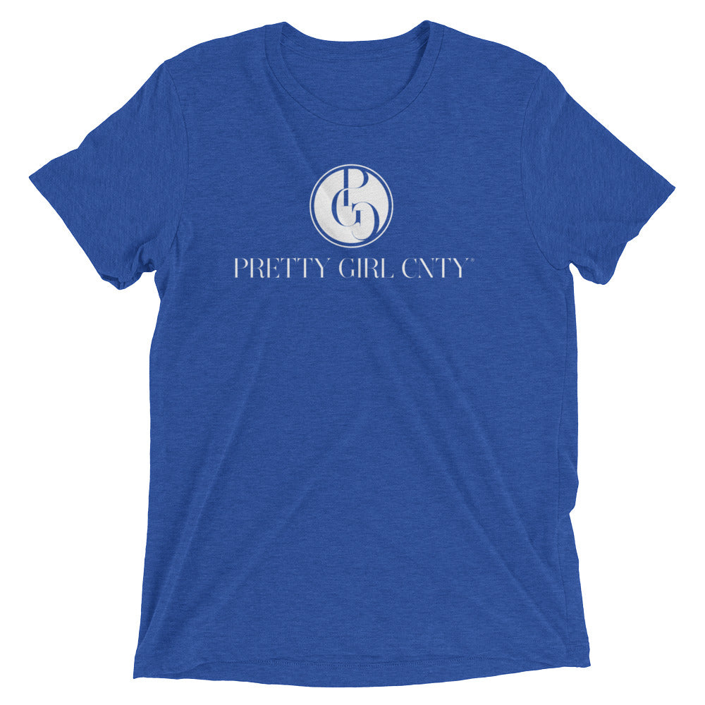 S/C Short-Sleeve Unisex Tri-Blend T-shirt Signature Logo White