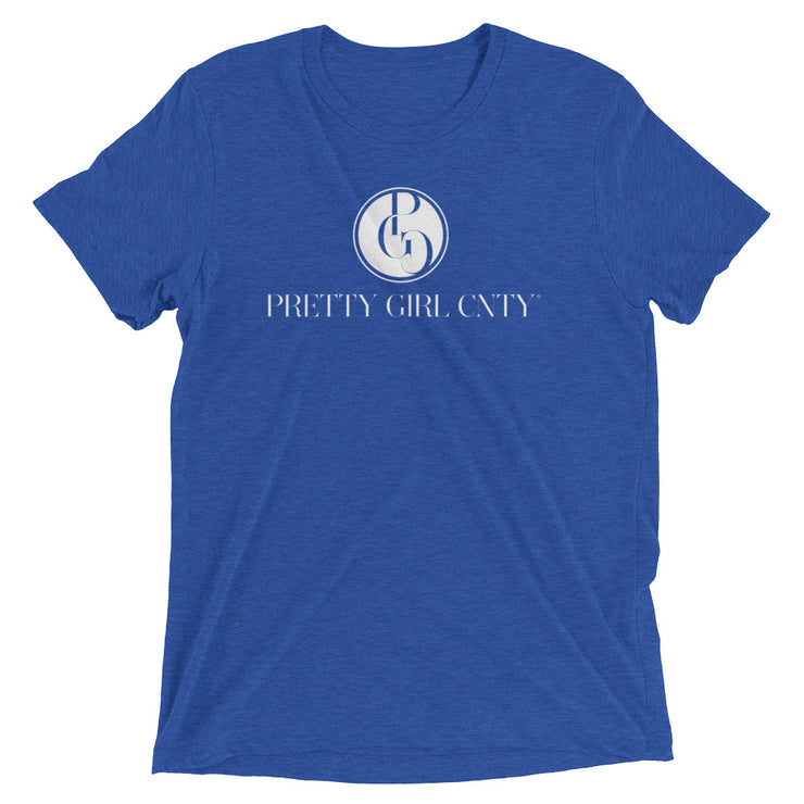 S/C Short-Sleeve Unisex Tri-Blend T-shirt Signature Logo White