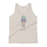 B/C Unisex Tri-Blend Tank Top Cartoon Ice Cream