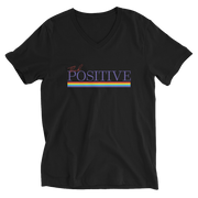 S/C Unisex Short Sleeve V-Neck T-Shirt Think Positive