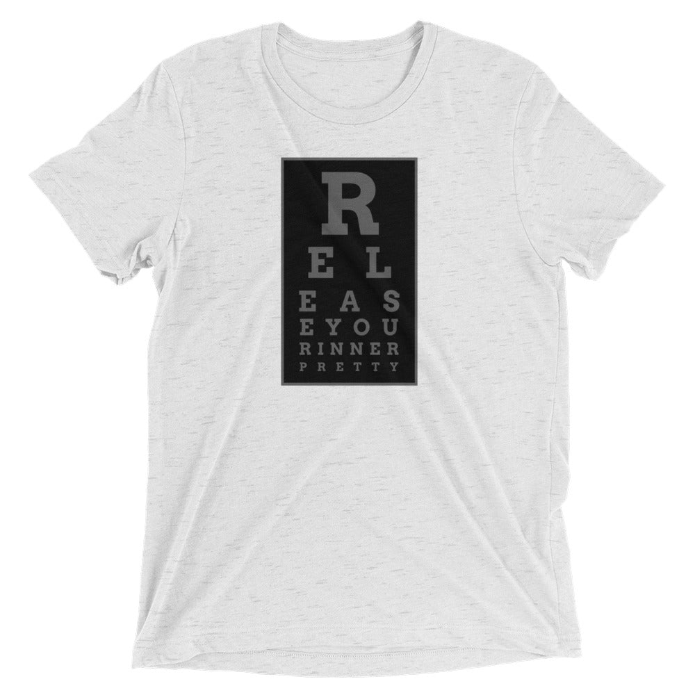 S/C Short-Sleeve Unisex Tri-Blend T-shirt Eye Chart Black & Grey
