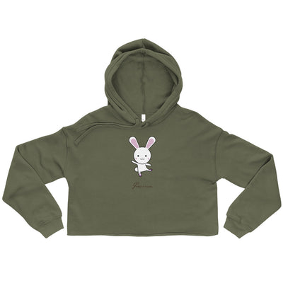 B/C Women’s Crop Hoodie Cartoon Bunny