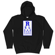 S/C Kids Hoodie Eye Chart White & Blue