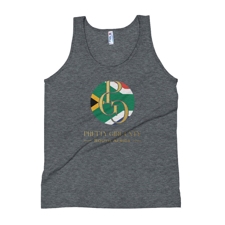 G/C Unisex Tri-Blend Tank Top South Africa Gold