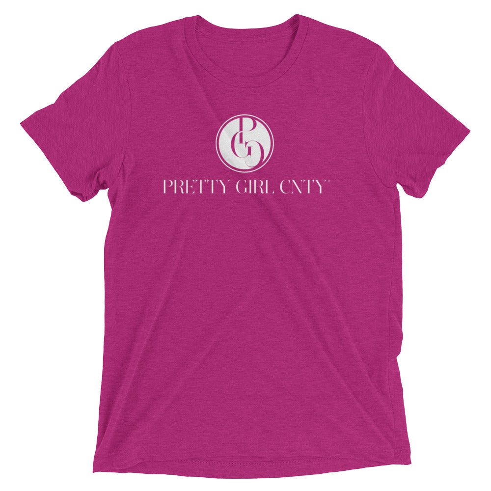 S/C Short-Sleeve Unisex Tri-Blend T-shirt Signature Logo White