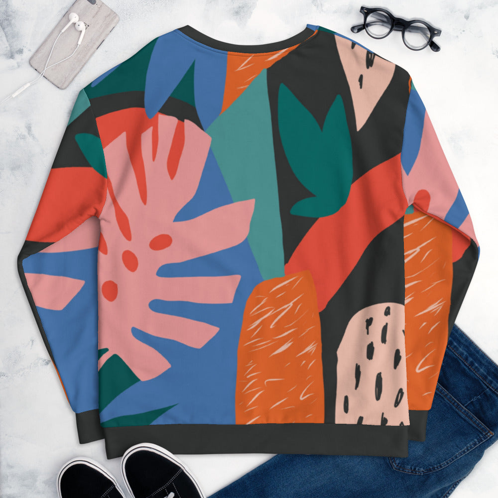 S/C Unisex Sweatshirt Orange Mix Signature Logo White