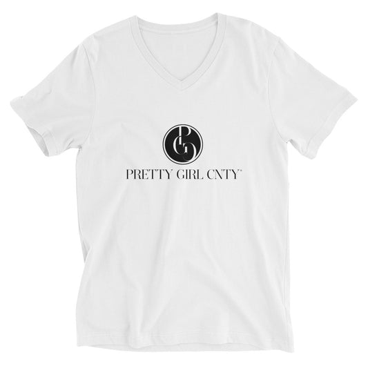 S/C Unisex Short Sleeve V-Neck T-Shirt Signature Logo Black