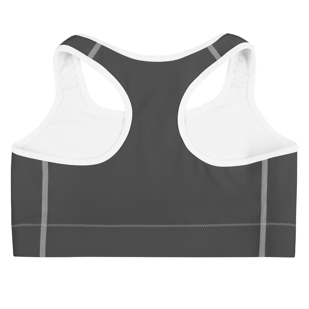 S/C Women's Grey Sports Bra Floral Circle Light Pink