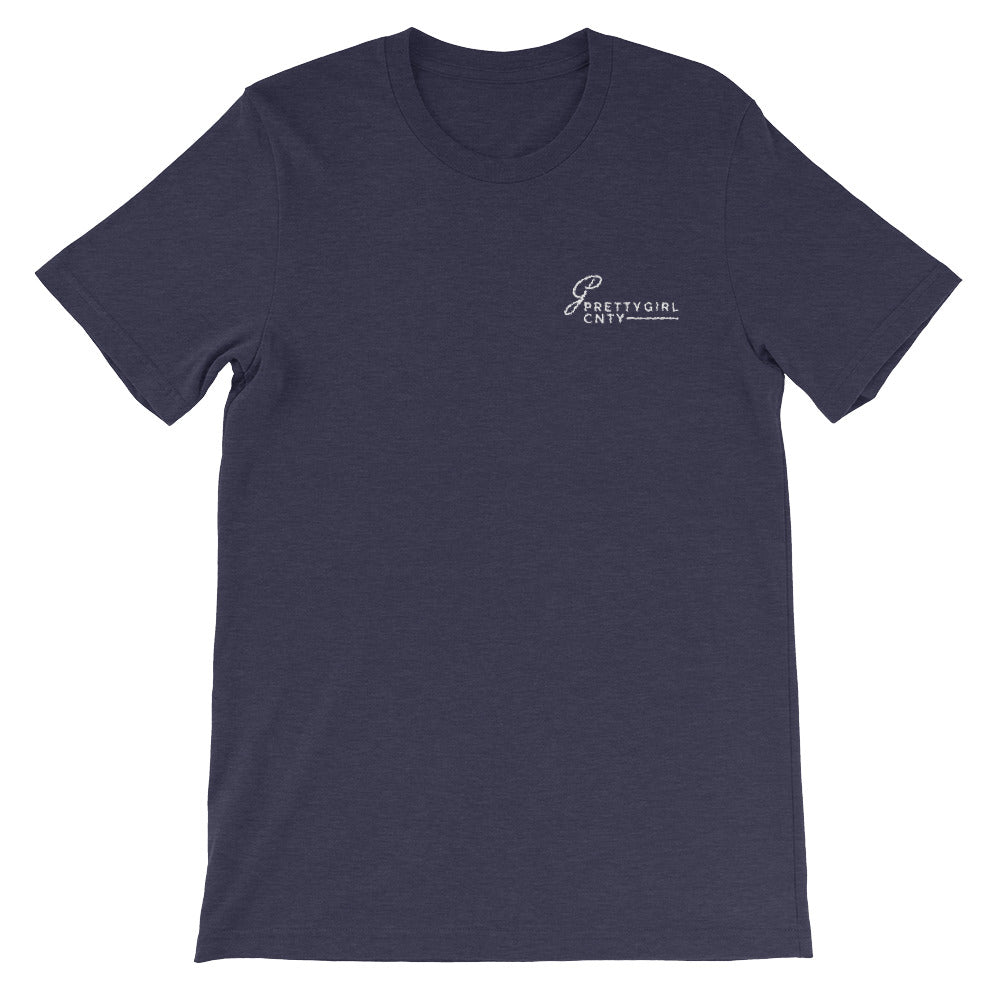 B/C Women’s Short-Sleeve Unisex T-Shirt LC Ballerina Text White
