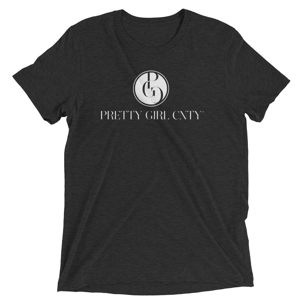 S/C Short-Sleeve Unisex Tri-Blend T-shirt Signature Logo White