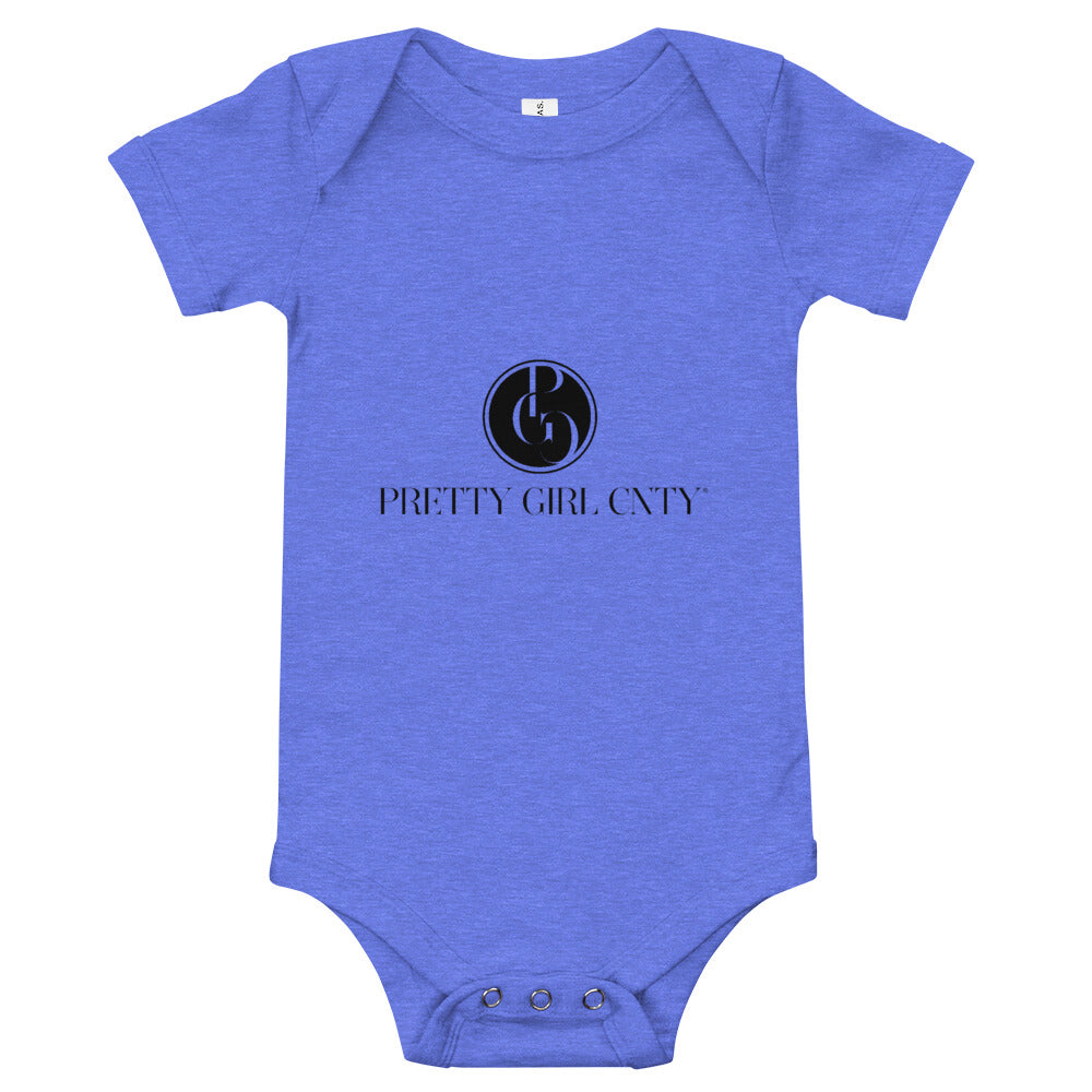 S/C Short sleeve baby bodysuits Signature Logo Black