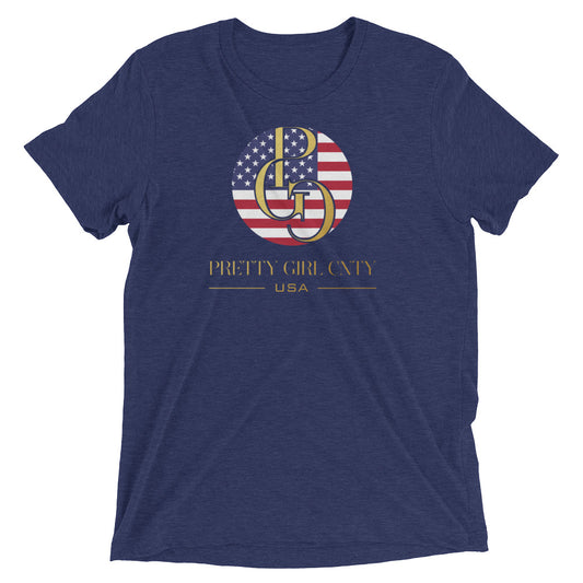 G/C Short-Sleeve Unisex Tri-Blend T-shirt USA Gold