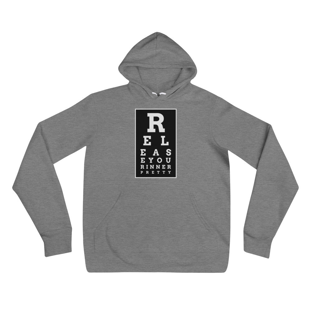 S/C Unisex Hoodie Eye Chart White & Black