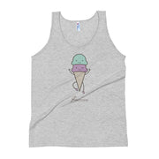 B/C Unisex Tri-Blend Tank Top Cartoon Ice Cream