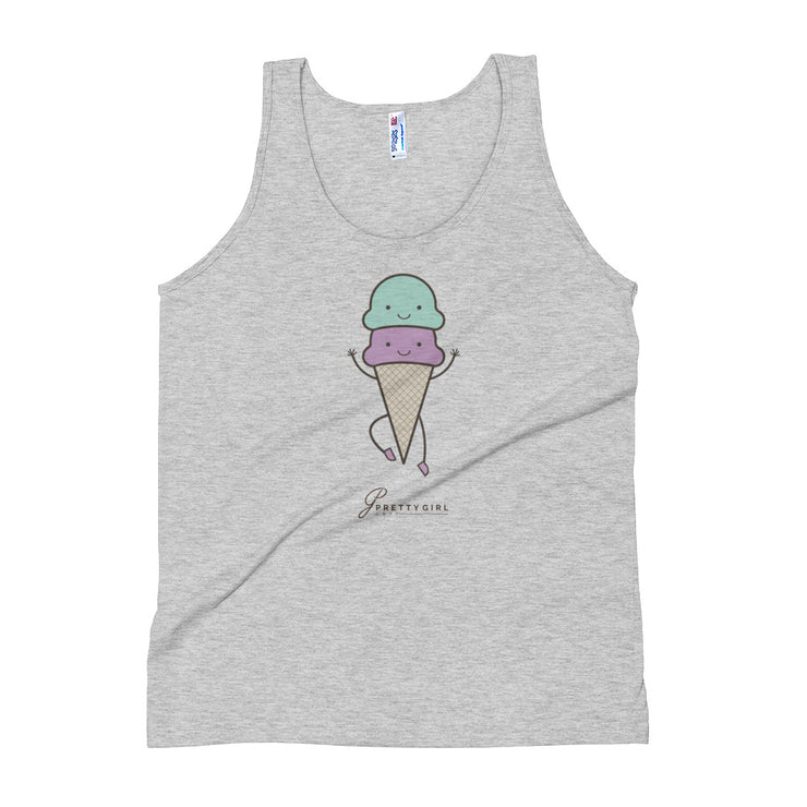 B/C Unisex Tri-Blend Tank Top Cartoon Ice Cream