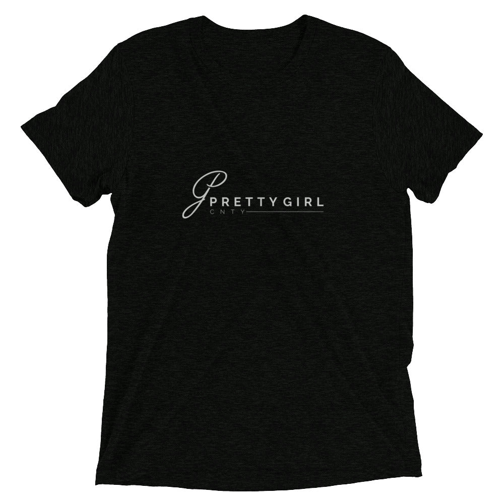 B/C Short-Sleeve Unisex Tri-Blend T-shirt Classic Ballerina Text White