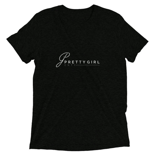 B/C Short-Sleeve Unisex Tri-Blend T-shirt Classic Ballerina Text White