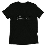 B/C Short-Sleeve Unisex Tri-Blend T-shirt Classic Ballerina Text White