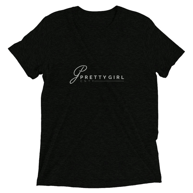 B/C Short-Sleeve Unisex Tri-Blend T-shirt Classic Ballerina Text White