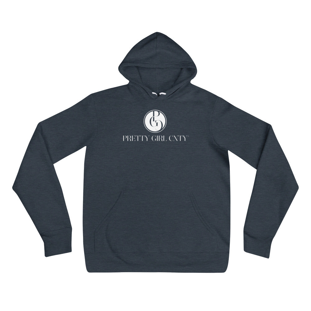 S/C Unisex Hoodie Signature Logo White