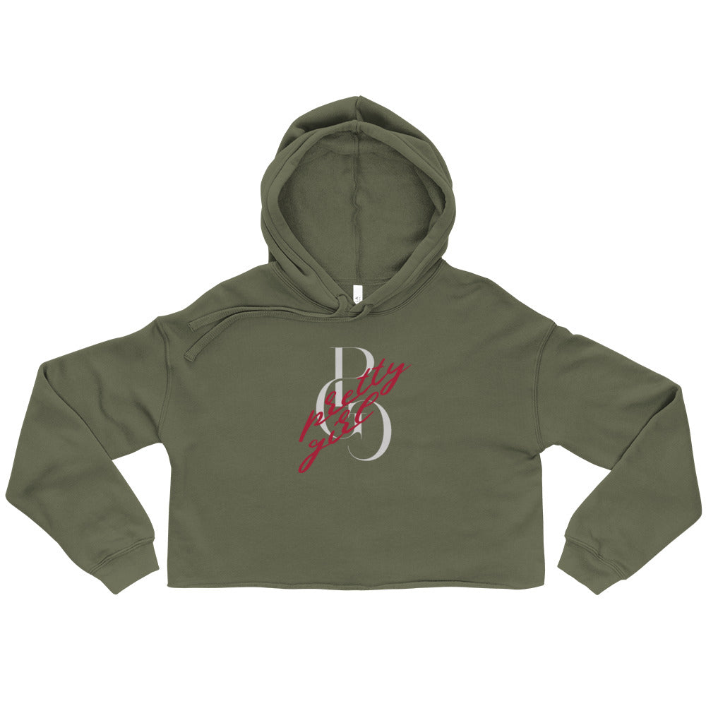 S/C Women’s Crop Hoodie Vandal Logo Silver