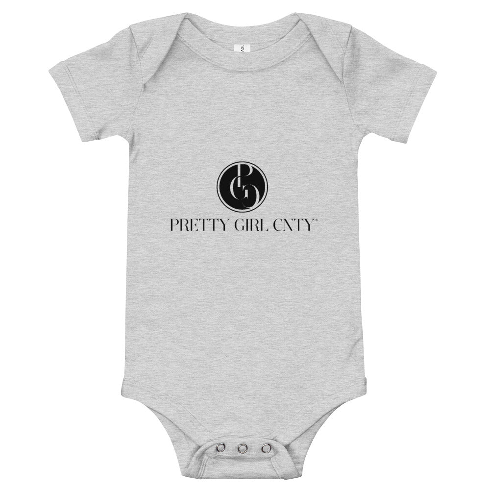 S/C Short sleeve baby bodysuits Signature Logo Black