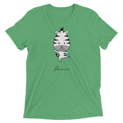 B/C Short-Sleeve Unisex Tri-Blend T-shirt Cartoon Zebra