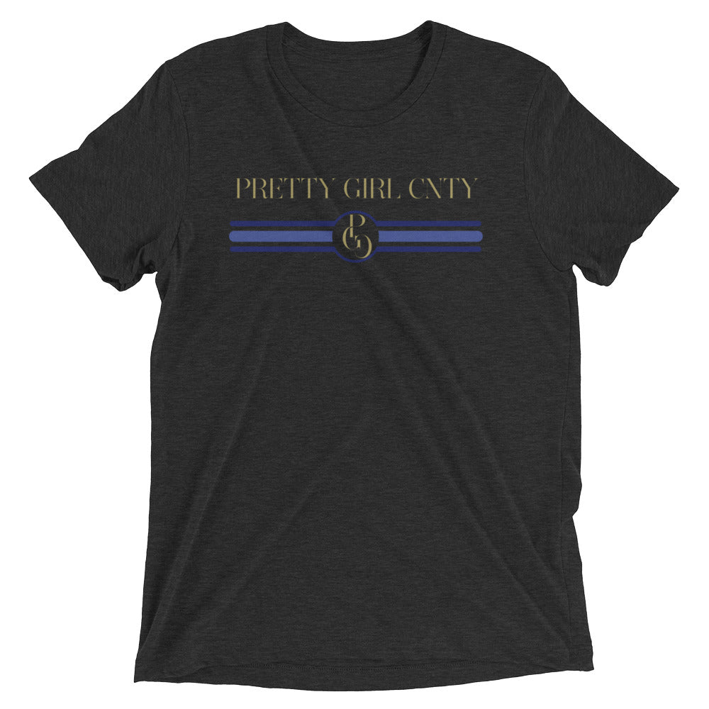 S/C Short-Sleeve Unisex Tri-Blend T-shirt Stripes Blue