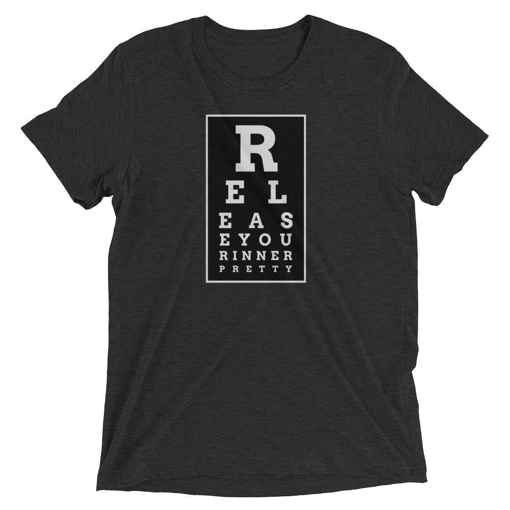 S/C Short-Sleeve Unisex Tri-Blend T-shirt Eye Chart White & Black