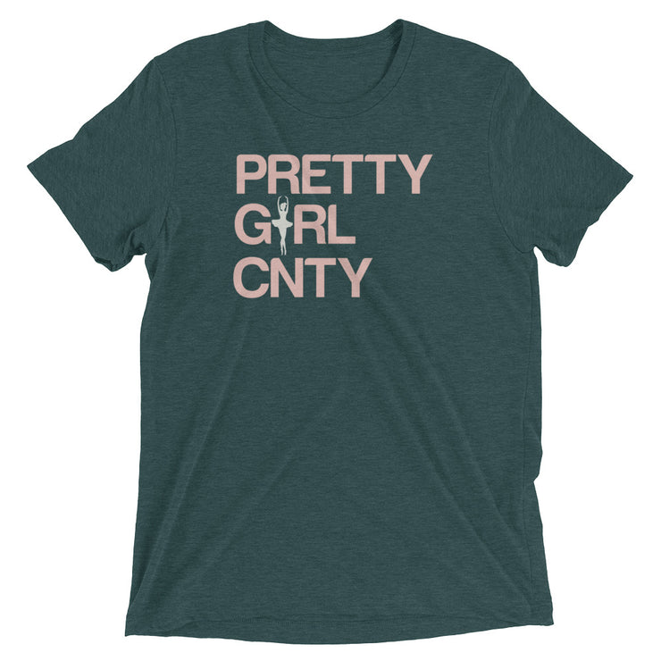 B/C Short-Sleeve Unisex Tri-Blend T-shirt Ballerina Text Pink