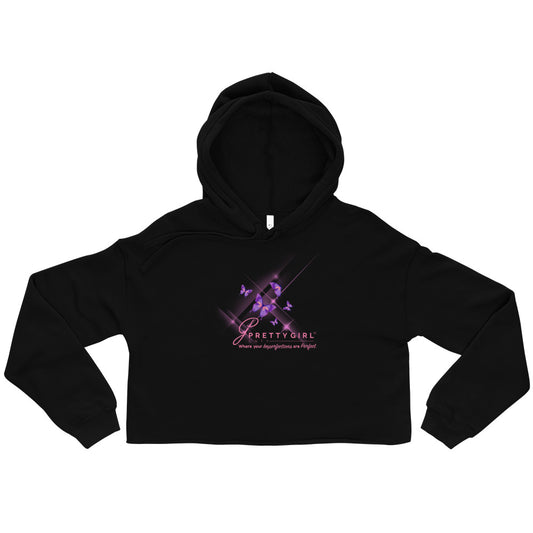 B/C Crop Hoodie Butterflies Rising