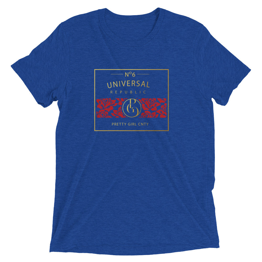 S/C Short-Sleeve Unisex Tri-Blend T-shirt Universal Gold