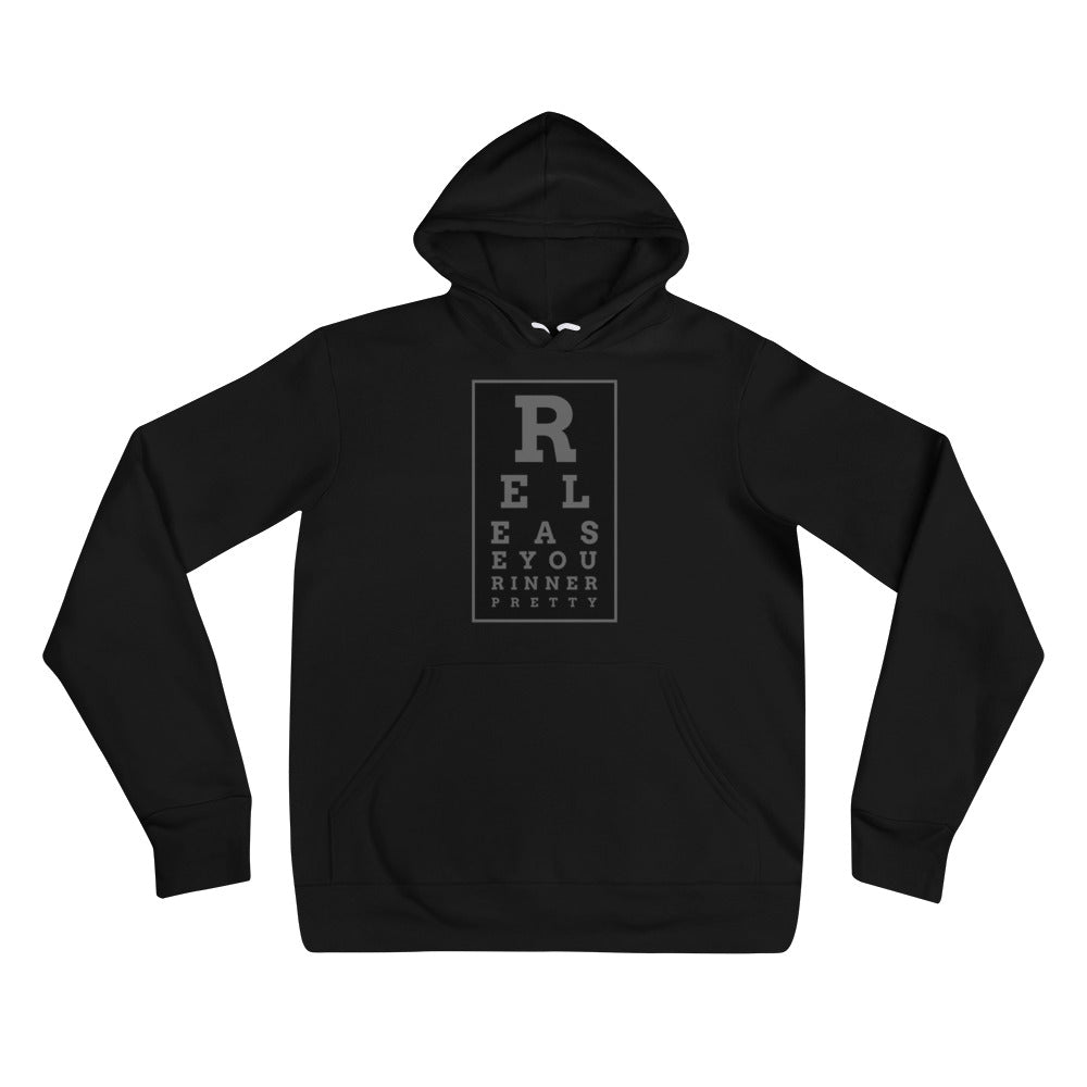 S/C Unisex Hoodie Eye Chart Black & Grey