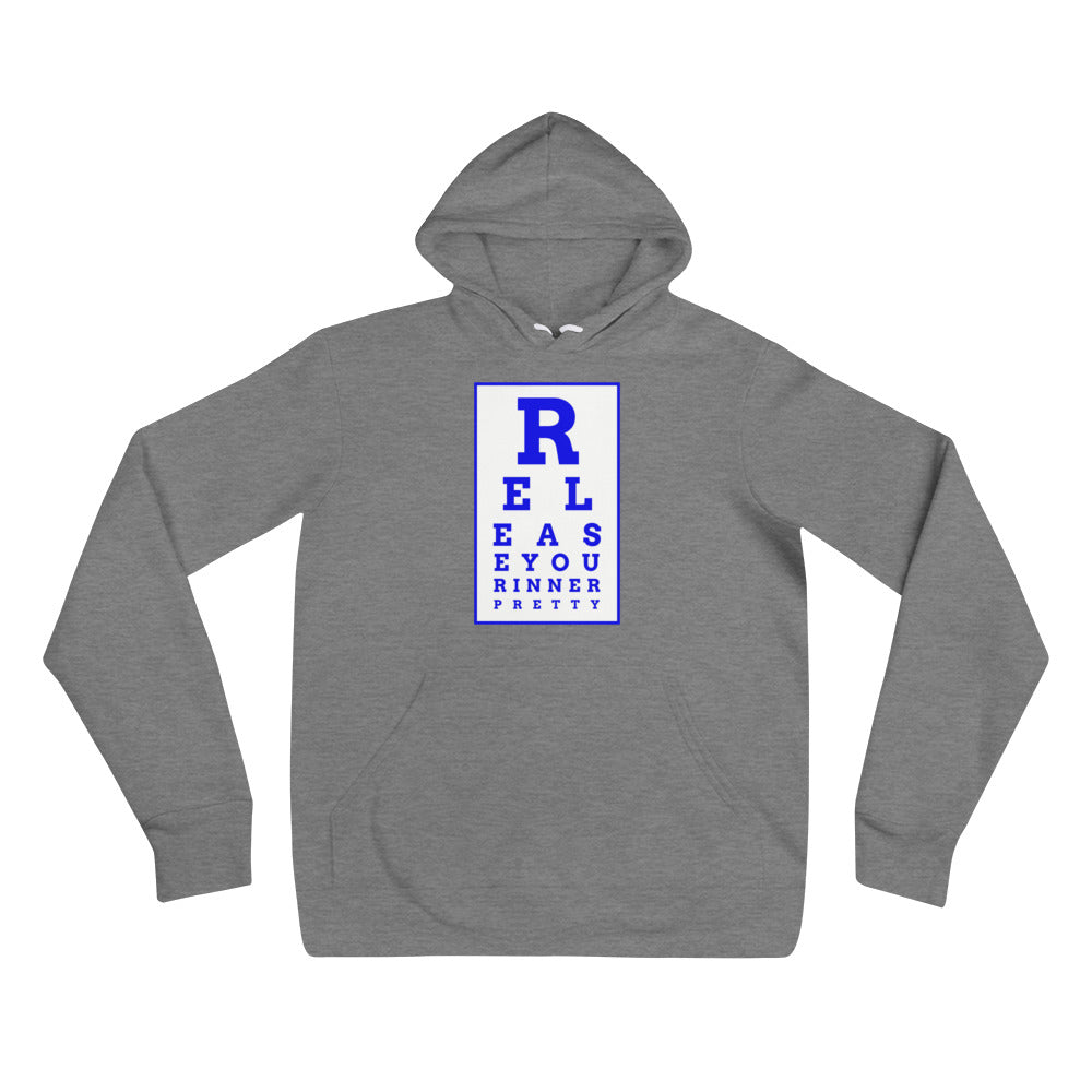 S/C Unisex Hoodie Eye Chart White & Blue