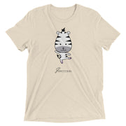 B/C Short-Sleeve Unisex Tri-Blend T-shirt Cartoon Zebra