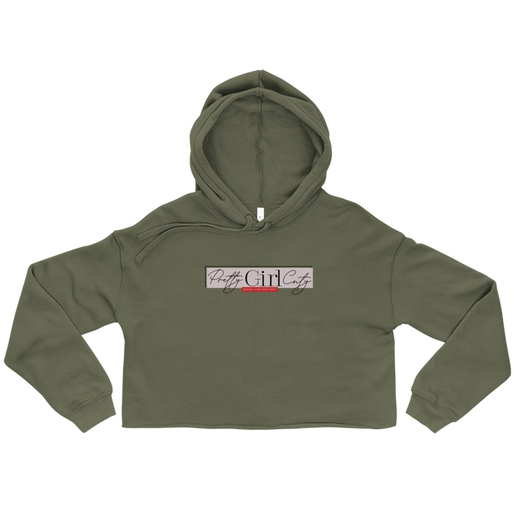 S/C Crop Hoodie Pretty Pink Rectangle