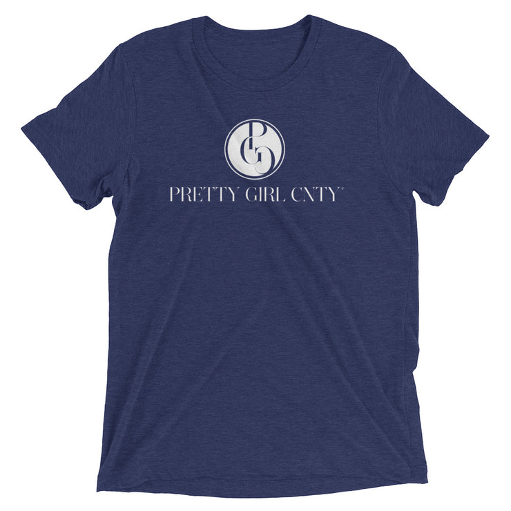 S/C Short-Sleeve Unisex Tri-Blend T-shirt Signature Logo White